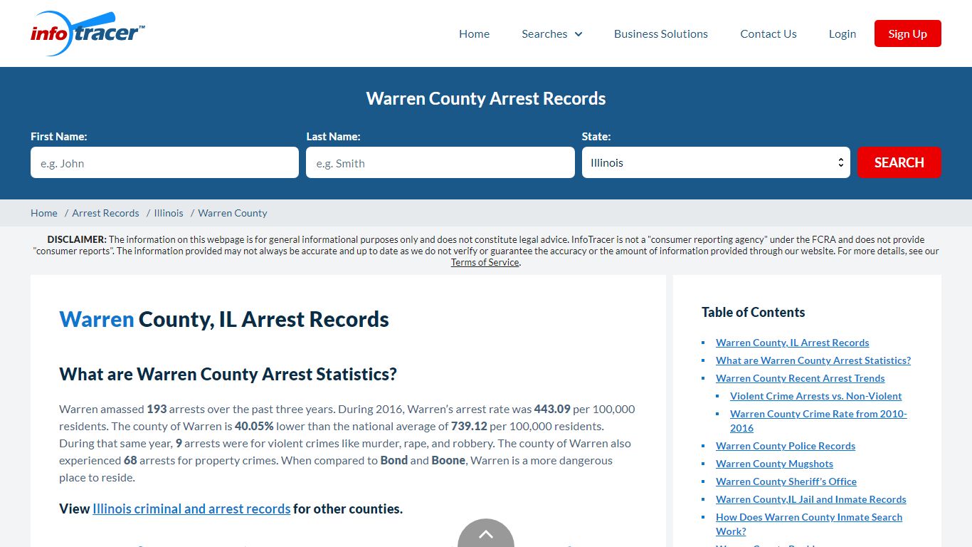 Warren County, IL Arrests, Mugshots & Jail Records - InfoTracer